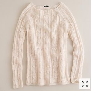 J Crew Dolce cable-knit sweater